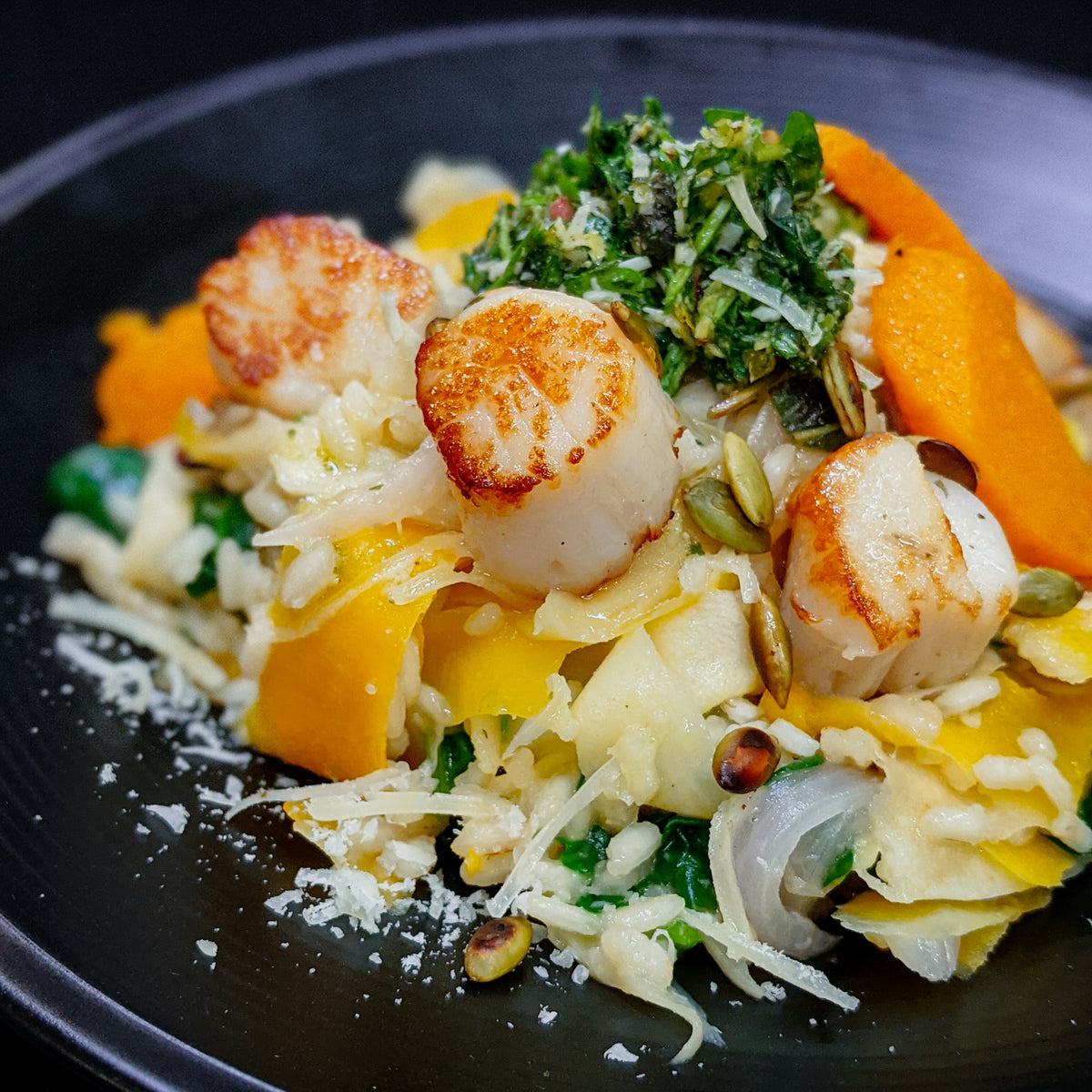 Scallop Rockefeller Risotto Scallop Risotto – DockBox by Local Ocean