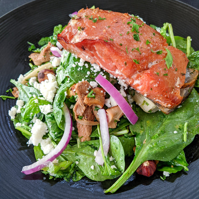 Smoked Salmon Salad with Pomegranate Seeds (Thanksgiving Salad)